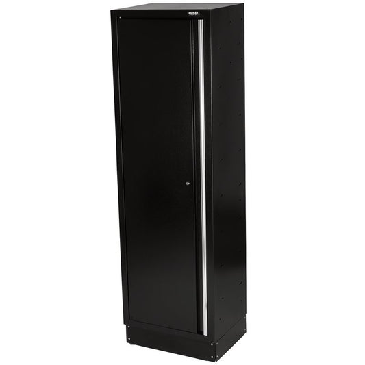 BUNKER Black Modular Tall Floor Cabinet 1 Door W 600 x H 2,000 x D 458mm 33165