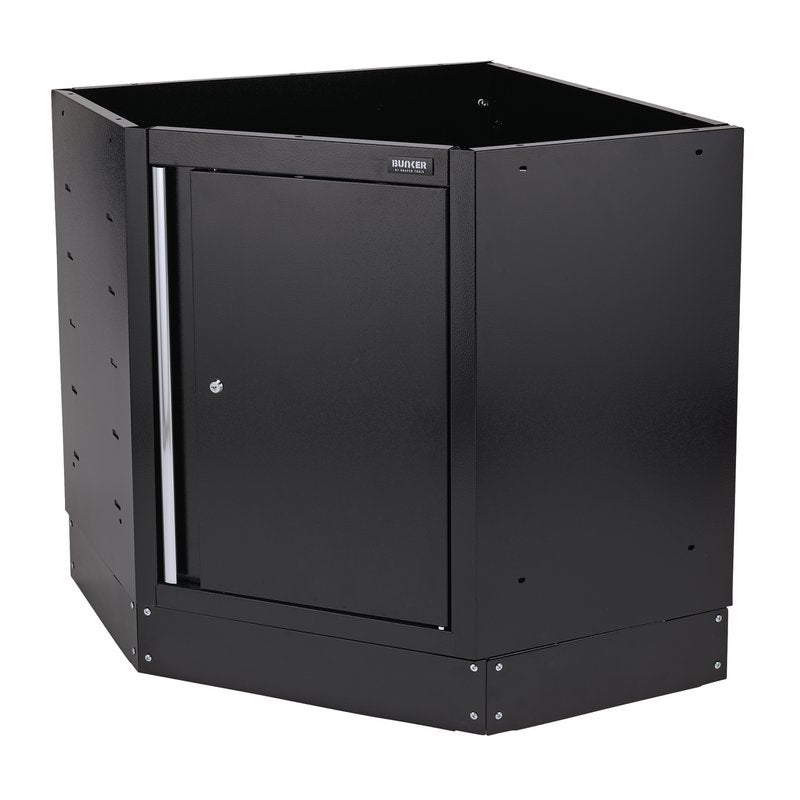 BUNKER Black Modular Corner Floor Cabinet W 865 x H 910 x D 861mm 33199