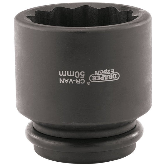 Draper 50mm Ford Hub Nut Socket 3/4"D 12 Point Standard Length 33319