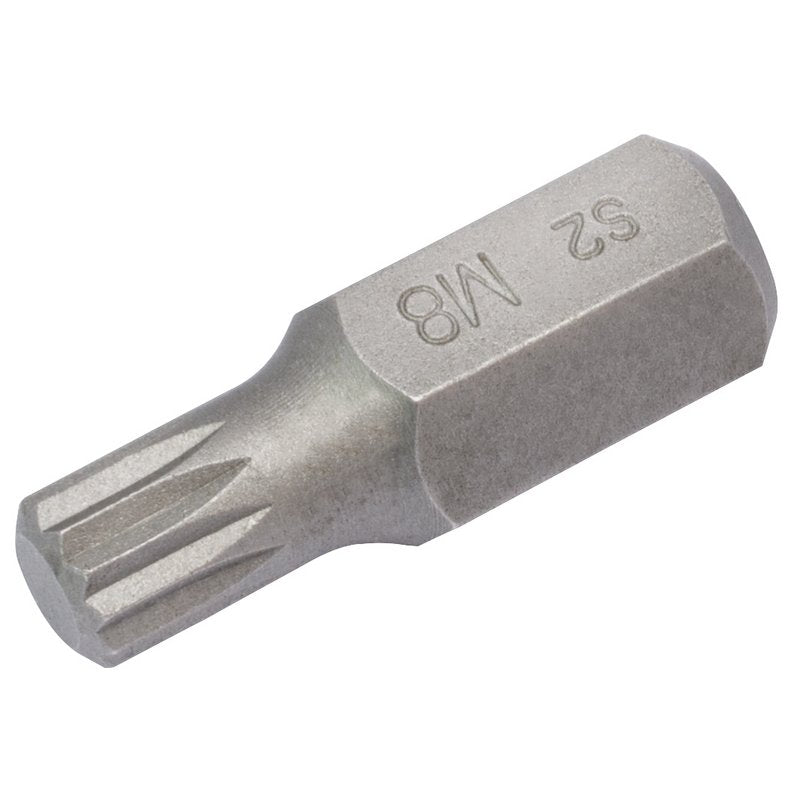 Draper M8 x 30mm Spline 10mm Insert Bit for Mechanic's Bit Sets 33341