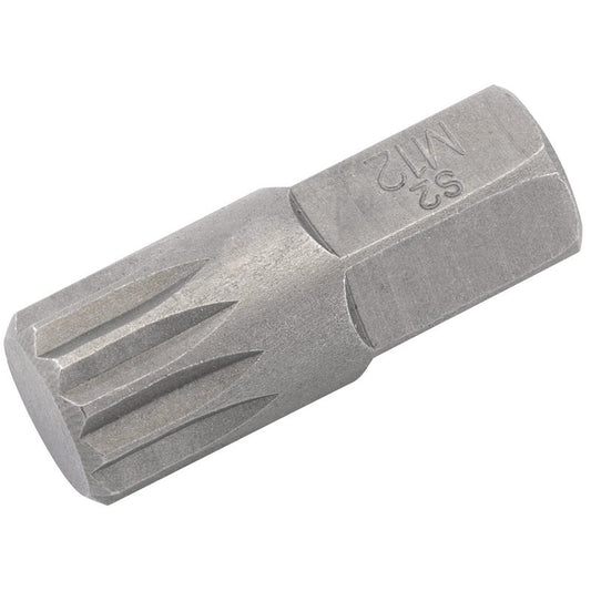 Draper M12 x 30mm Spline 10mm Insert Bit for Mechanic's Bit Sets 33343