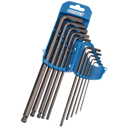 Draper Extra Long Metric Hex and Ball End Hex Key Set 10 Piece 33719