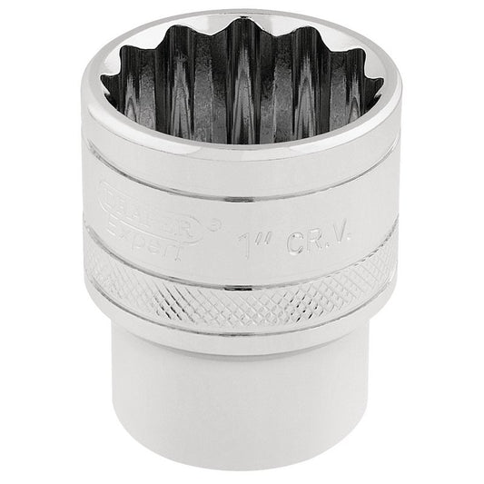 Draper HI-TORQ 1/2"D 12 AF 12 Point Chrome Socket Standard Length 33725