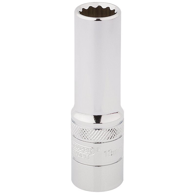 Draper 13mm HI-TORQ 12 Point Deep Socket 1/2" Sq Dr knurled Ring Polished 33732
