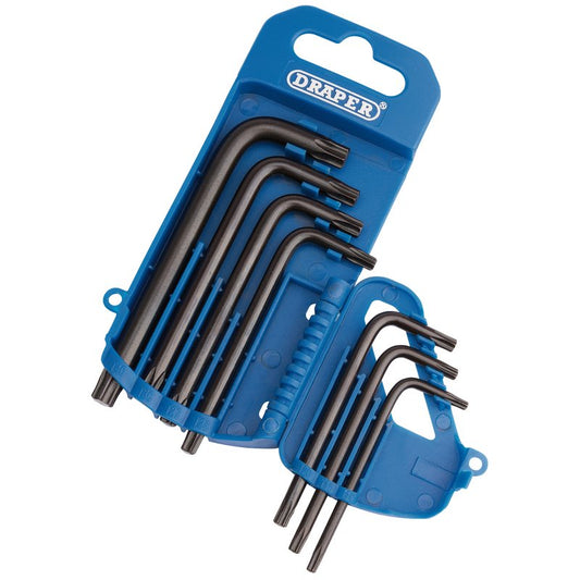 Draper Torx Star Key Set 7 Piece Packed in plastic holder T10 Through T40 -33738