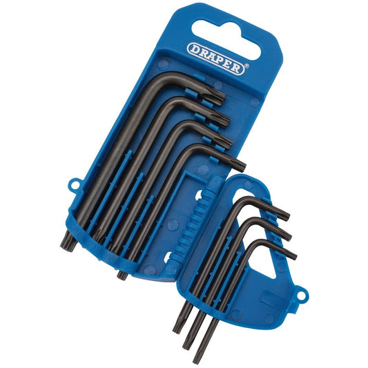 Draper Torx Star Security Key Set 7 Piece Plastic Holder 33740