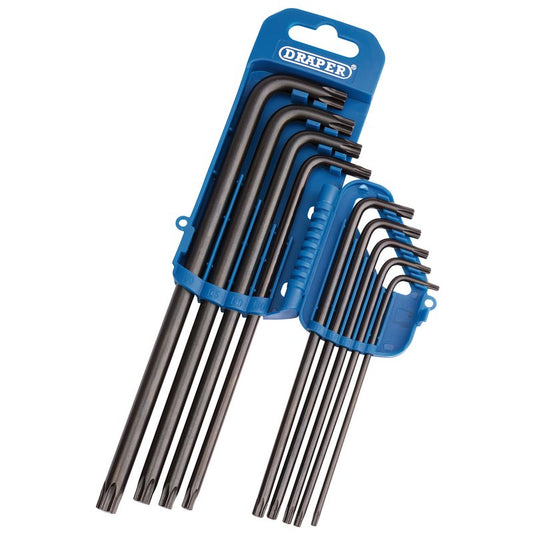 Draper Torx Star Extra Long Key Set 9 Piece Plastic Holder 33748