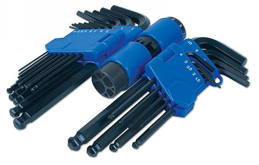 Laser Tools Ball End Metric & Imperial Hex Key Set 22pc 3383