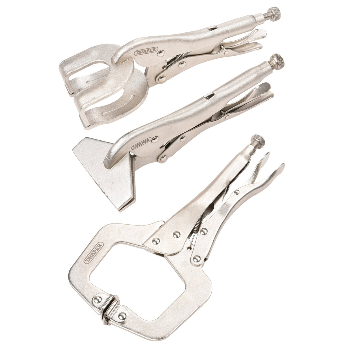 Draper Self Grip Welding Clamp Kit 3 Piece Quick Release 33836