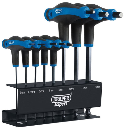 Draper Expert Soft Grip Metric Hex & Ball End T Handle Key Set 8 Piece 33873