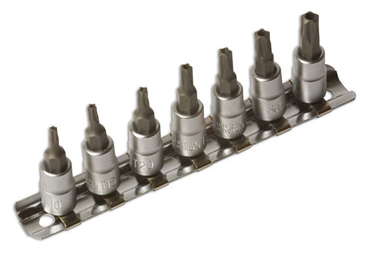 Laser Tools Tamperproof Star* 5-Sided Socket Bit Set 1/4"D 7pc 3389