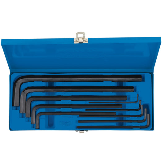 Draper Metric Extra Long Pattern Hexagon Key Set 10 Piece Chamfered Ends 33895