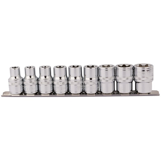 1/2" Sq. Dr. Draper TX-STAR&#174; Socket Set (9 Piece)