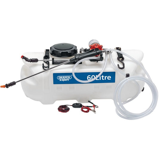 Draper 12V DC ATV Spot Broadcast Sprayer 60L Fertilizer Weed Killer Deicer 34676