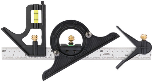 Draper 300mm Combination Square with Centre Head and Protractor Metric/Imp 34704