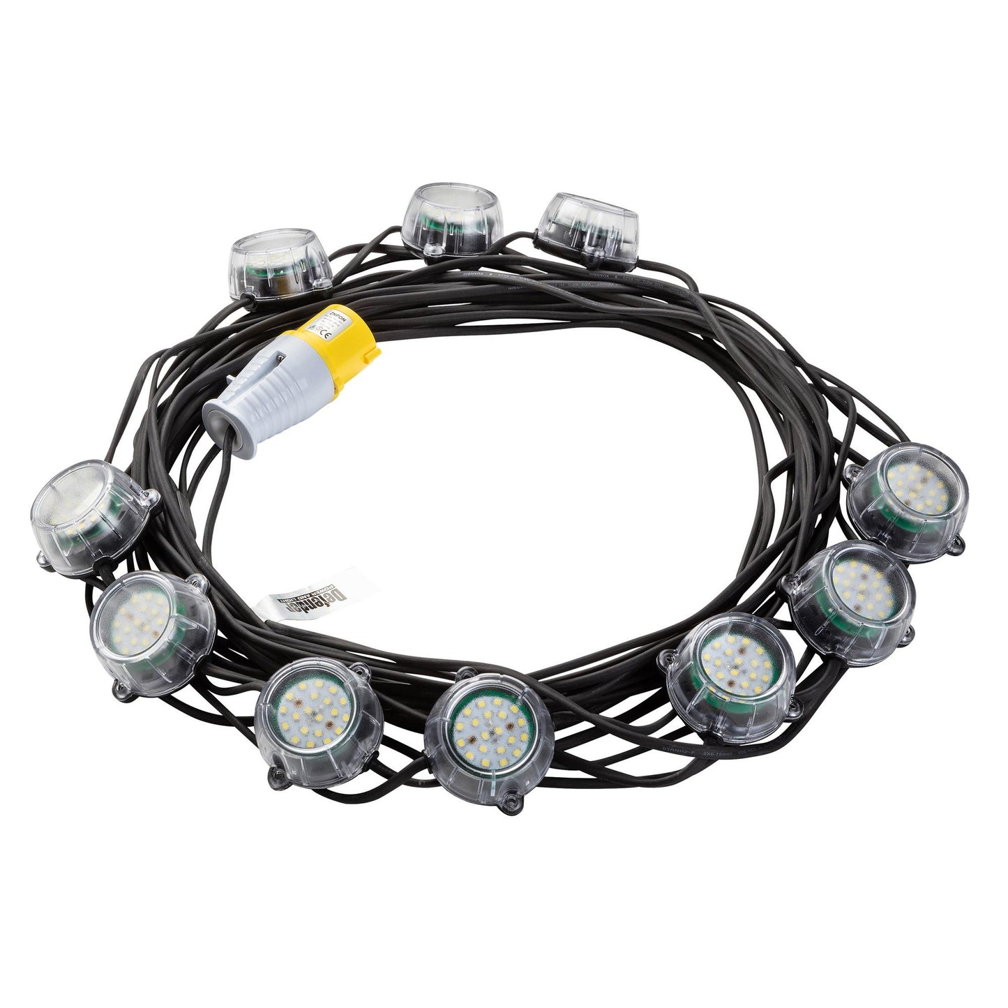 Defender E89354 110V 50W Heavy Duty LED Encapsulated Festoon String Lights, 22m
