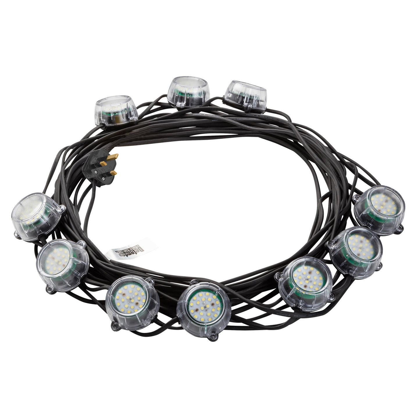 Defender E89353 230V 50W Heavy Duty LED Encapsulated Festoon String Lights, 22m