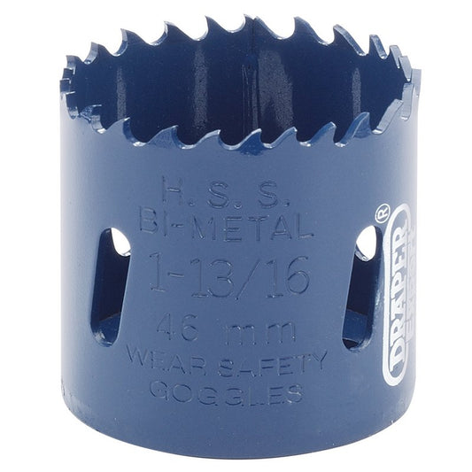 Draper 46mm HSS Bi-metal Holesaw Blade Variable Pitch Cutting Depth 35mm 34760
