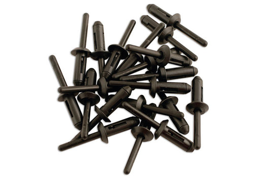 Laser Tools Plastic Rivets 6.6mm x 17.2mm 20pc 3484