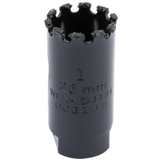 Draper Tungsten Carbide Grit Hole Saw 25mm Welded Tungsten Grit Rim 34868