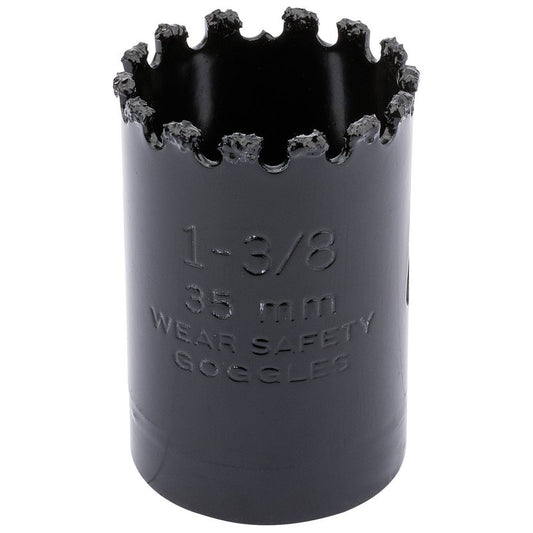 Draper Tungsten Carbide Grit Hole Saw 35mm Welded Tungsten Grit Rim 34881