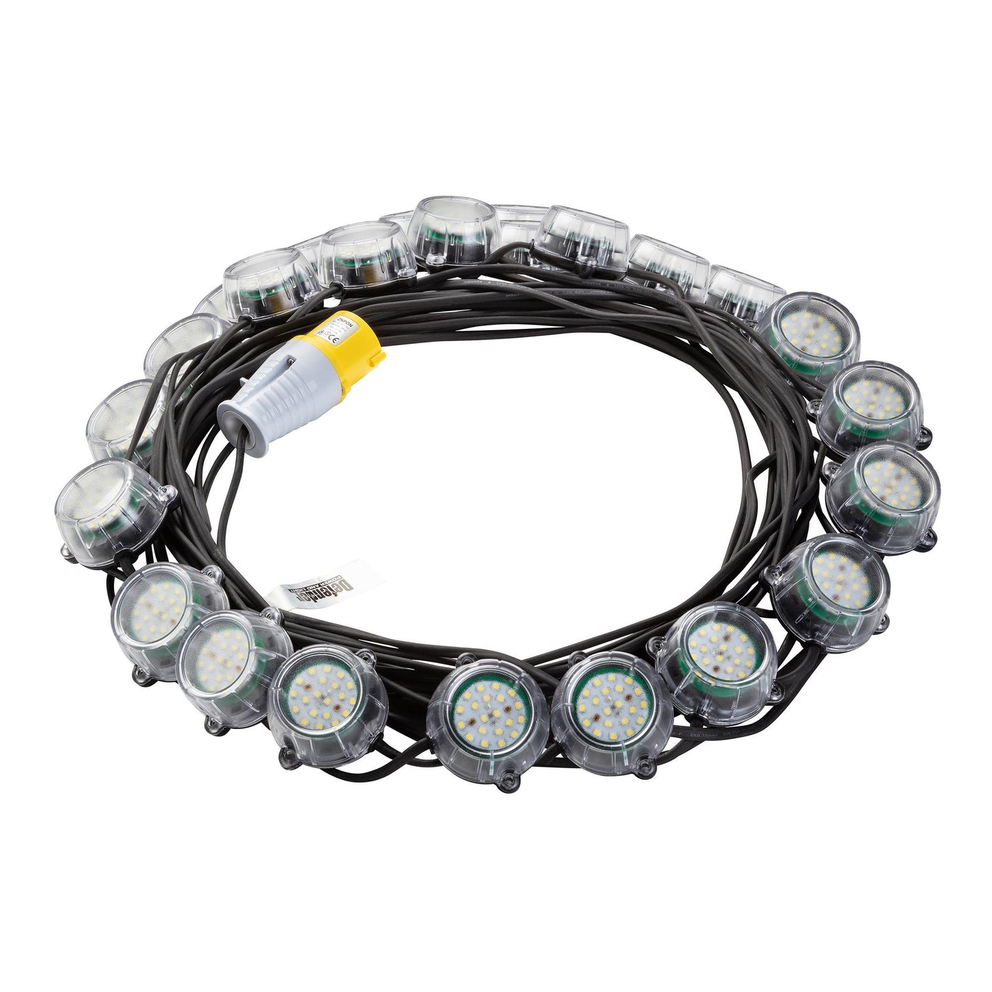 Defender E89355 120W Heavy Duty LED Encapsulated Festoon String Lights, 50m