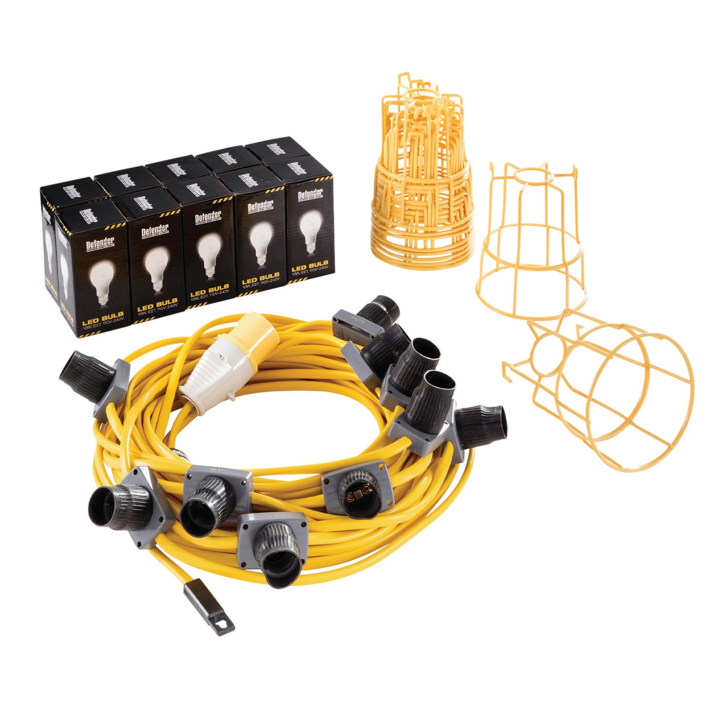 Defender E89811 110V 100W LED ES Festoon Kit, 22m