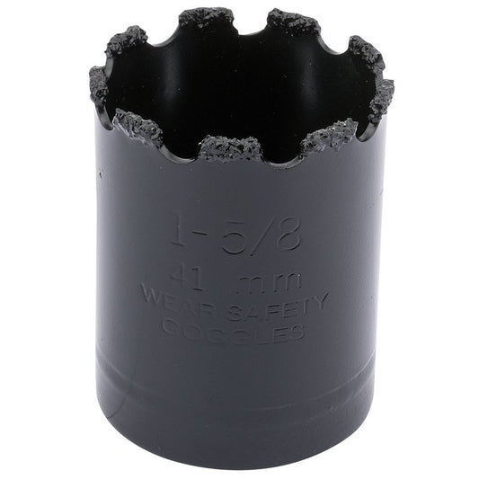 Draper Tungsten Carbide Grit Hole Saw 41mm Welded Tungsten Grit Rim 34915