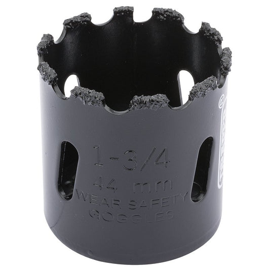 Draper Tungsten Carbide Grit Hole Saw 44mm Welded Tungsten Grit Rim 34932