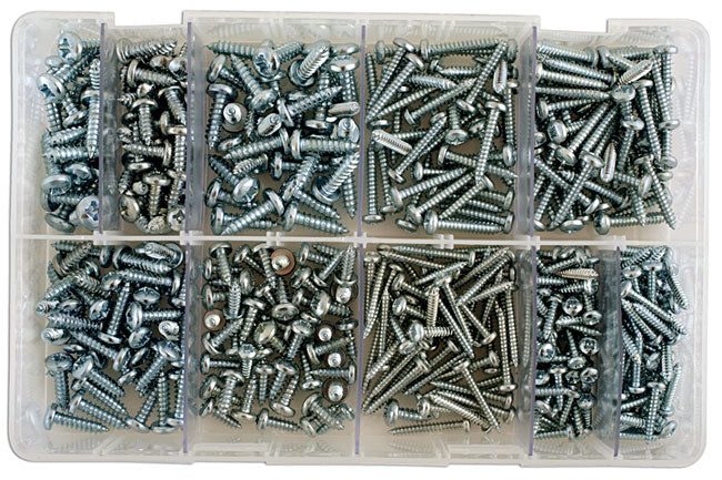 Connect Assorted Self Tapping Pan Pozi Screws 8-12 Box 330pc 35001