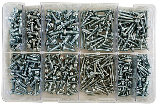 Connect Assorted Self Tapping Pan Pozi Screws 8-12 Box 330pc 35001