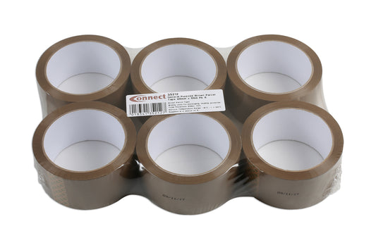 Connect General Purpose Brown Parcel Tape 48mm x 66m 6pc 35212