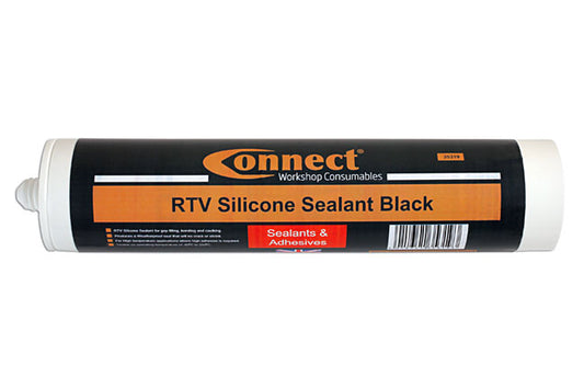 Connect 35319 RTV Silicone Sealant Black 300ml Cartridge Box - Pack 12