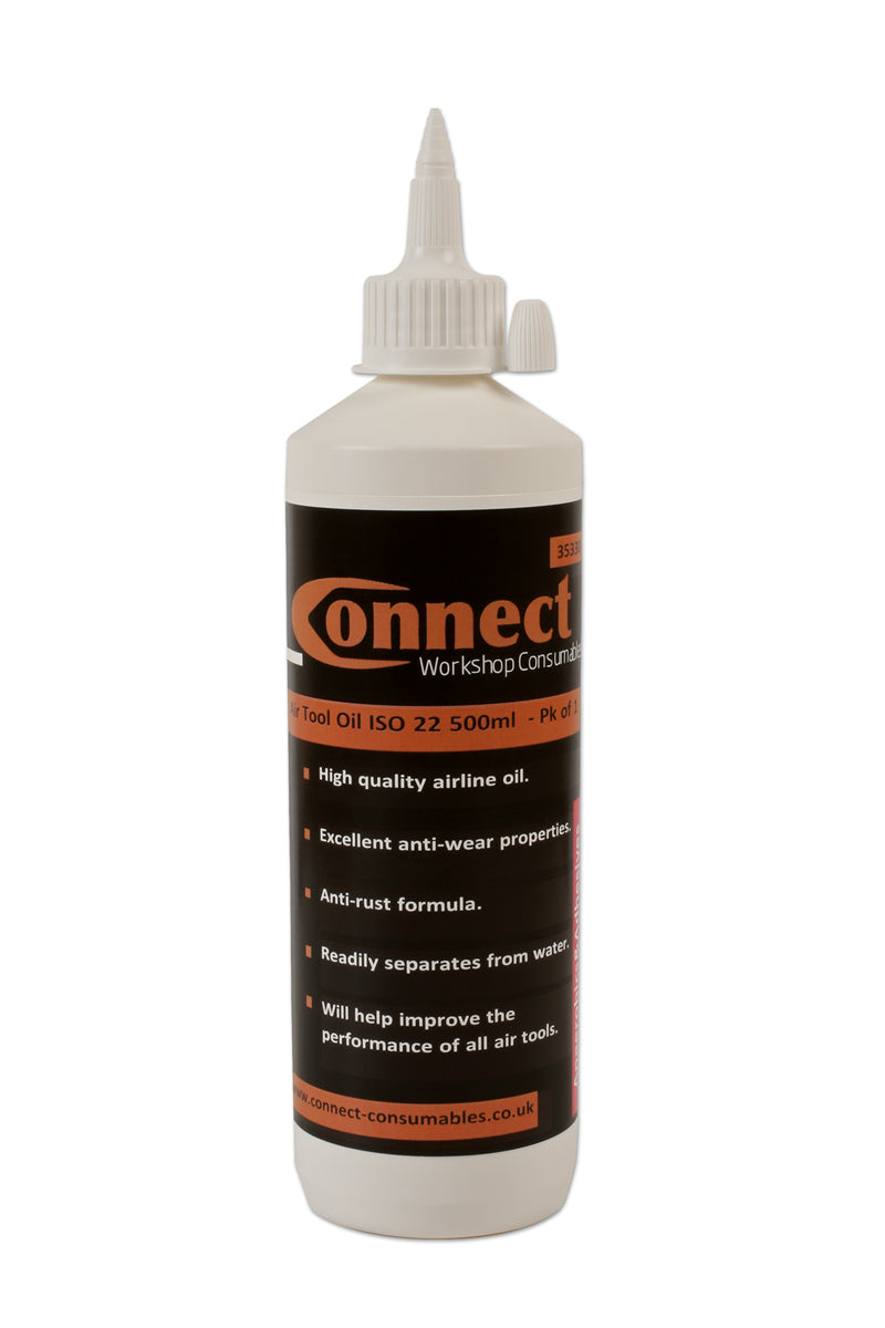 Connect Air Tool Oil ISO 22 500ml 1pc For Maintaining Power Tools 35330
