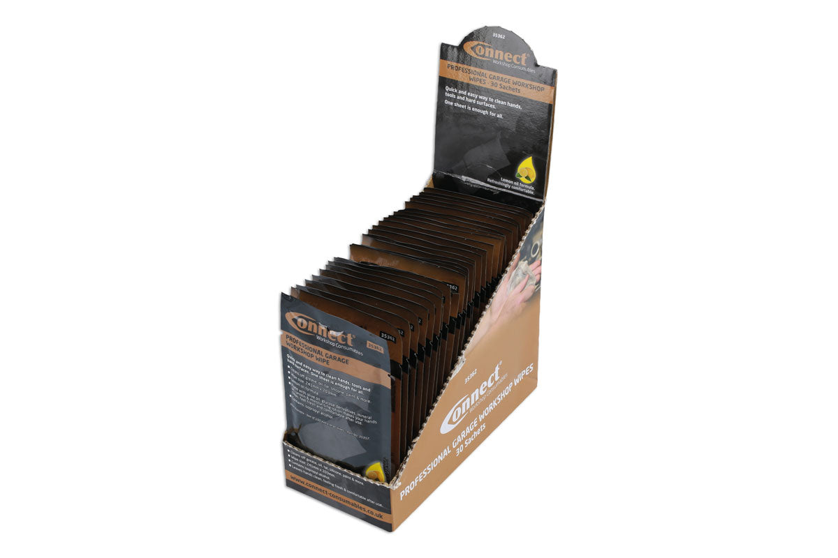 Connect Professional Garage Workshop Wipes - Display Box 30pc 35362