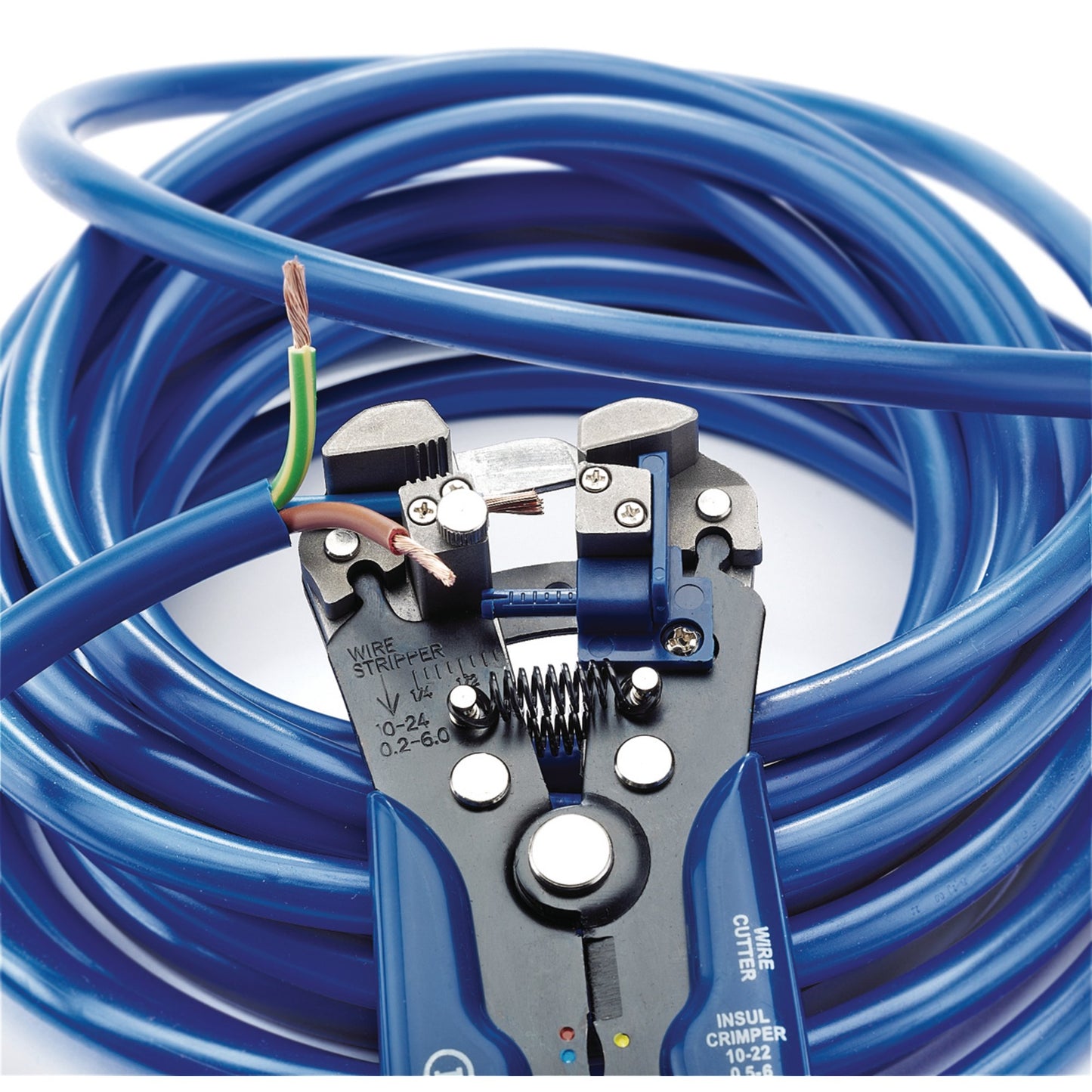 Draper Dual Action Automatic Wire Stripper Crimper 205mm Range 0.2-6.0mm² 35385