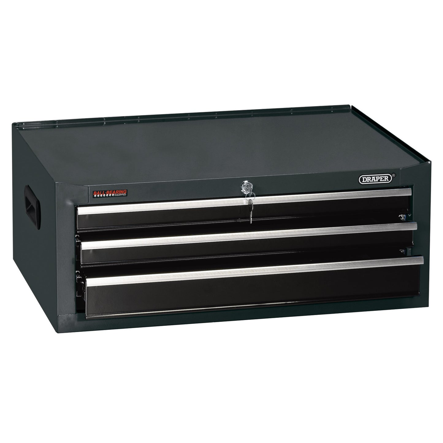 Draper Intermediate Tool Chest 3 Drawer 26" Black Sheet Steel Ball Runners 35740