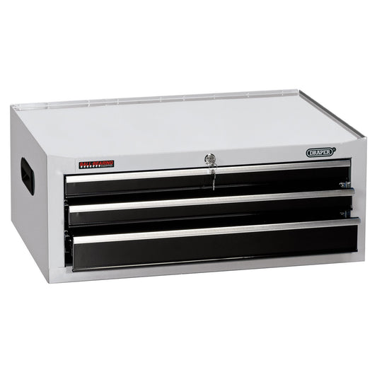 Draper Intermediate Tool Chest 3 Drawer White W 670 x D 451 x H 265mm 35741