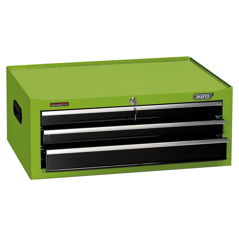 Draper Intermediate Tool Chest 3 Drawer 26" Green Foam Linings Heavy Duty 35742