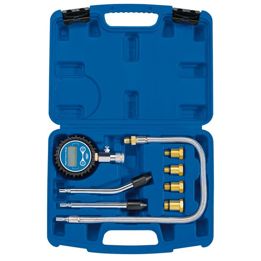 Draper Expert Digital Petrol Engine Compression Test Kit 8 Piece 0-300psi 35885