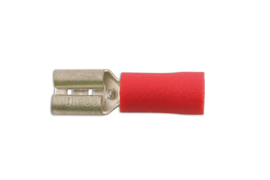 Connect Red Female Push On Insulated Terminal 6.3mm 10pc 36866