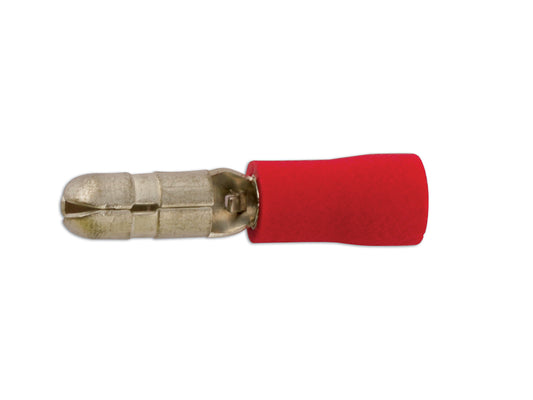 Connect Red Male Bullet Terminal 4mm 10pc 36869