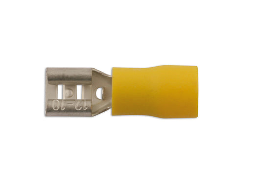 Connect Yellow Female Push On Insulated Terminal 6.3mm 10pc 36878