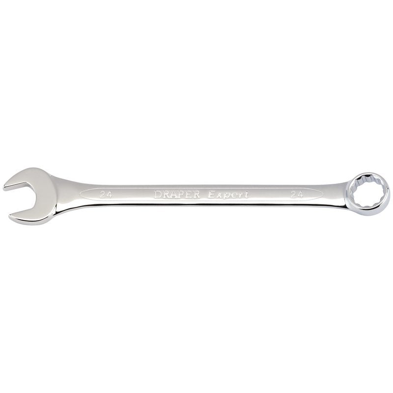 Draper Combination Spanner 24mm Chrome Plated Offset Jaw 15° 36927