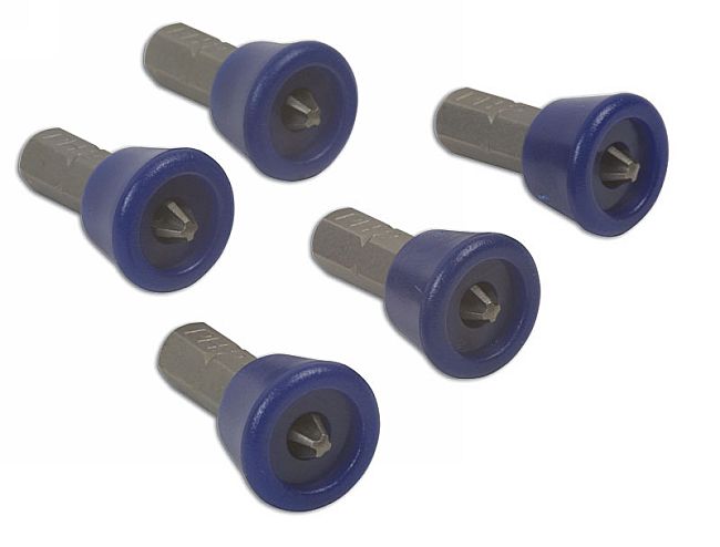 Laser Tools Drywall Bit Set 5pc Ph2 screwdriver bits rotating plastic guard 3694