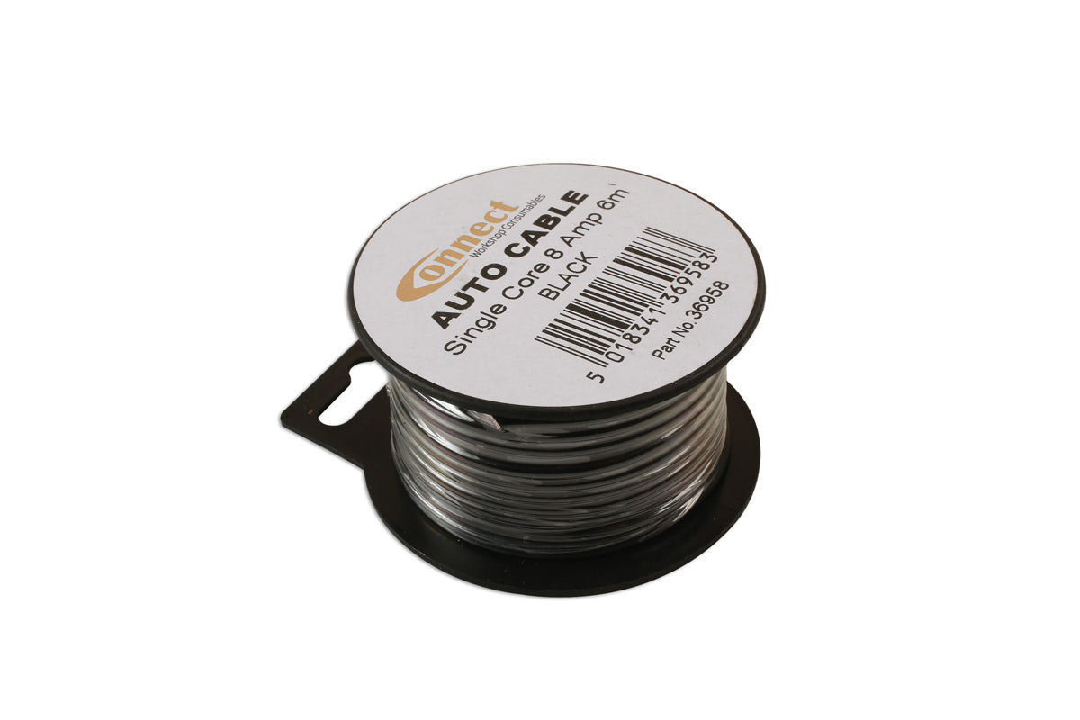 Connect Black Single Core Auto Cable 14/0.30 6m 36958
