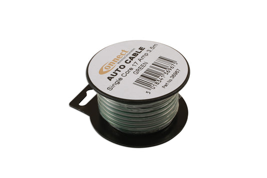 Connect Green Single Core Auto Cable 28/0.30 3.5m 36967