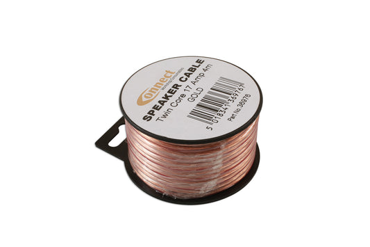 Connect Mini Reel Automotive Gold Twin Speaker Cable 4m 36976