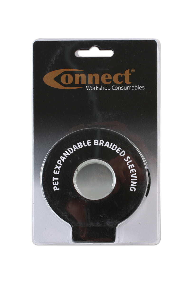 Connect Expandable Braided Sleeving 6mm 5m roll in a clam blister 37108