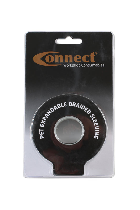 Connect Expandable Braided Sleeving 12mm 5m coil in a clam blister 37111